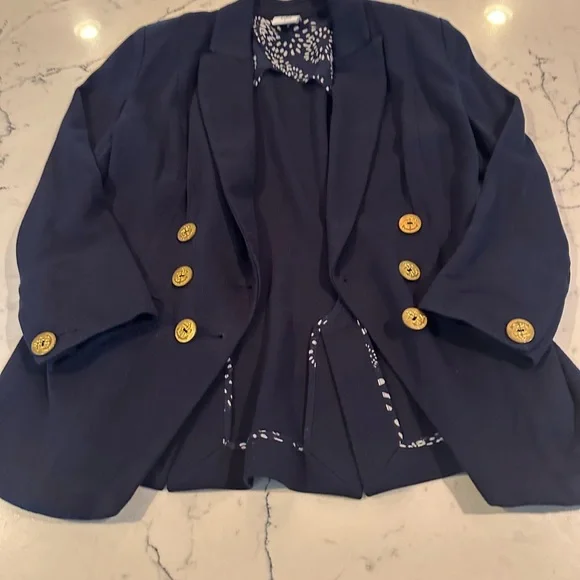 CAbi Navy Blazer and Pants with Gold Accents - Picture 3 of 3